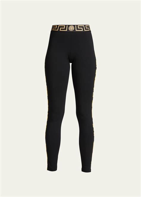 used versace leggings|Versace greca border leggings.